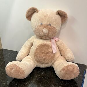 Russ Baby Taffey Soft Brown Bear Rattle Plush 16”Stuffed Animal Toy Pink…